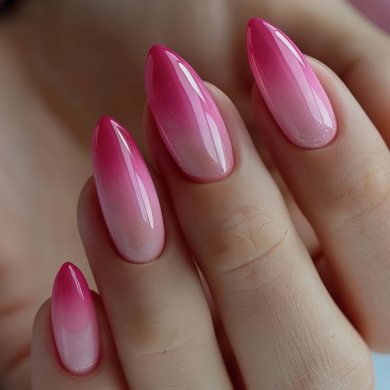 Nail Art Simple - 24PCS almond shaped texture nail art