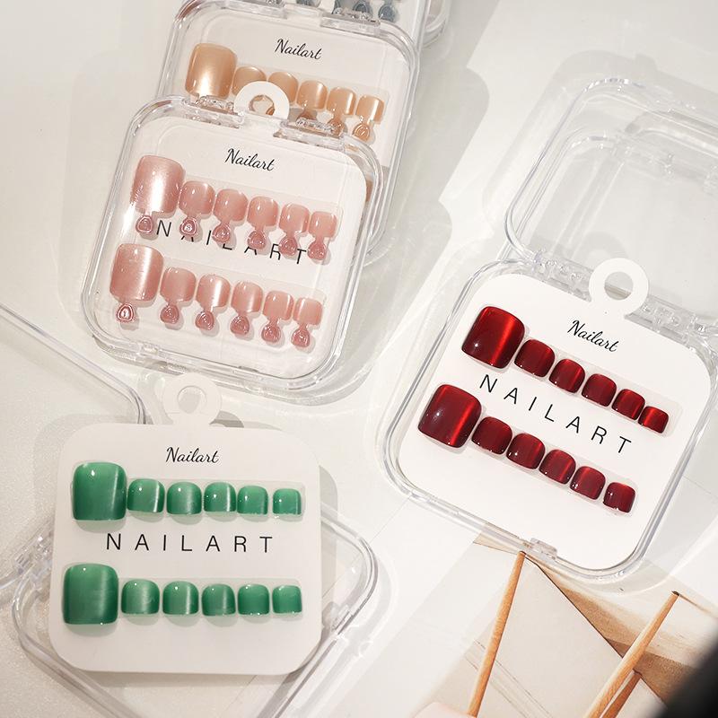Nail Art Extension Cat Eye - 10 Pcs/Box French Fake Nails Glossy