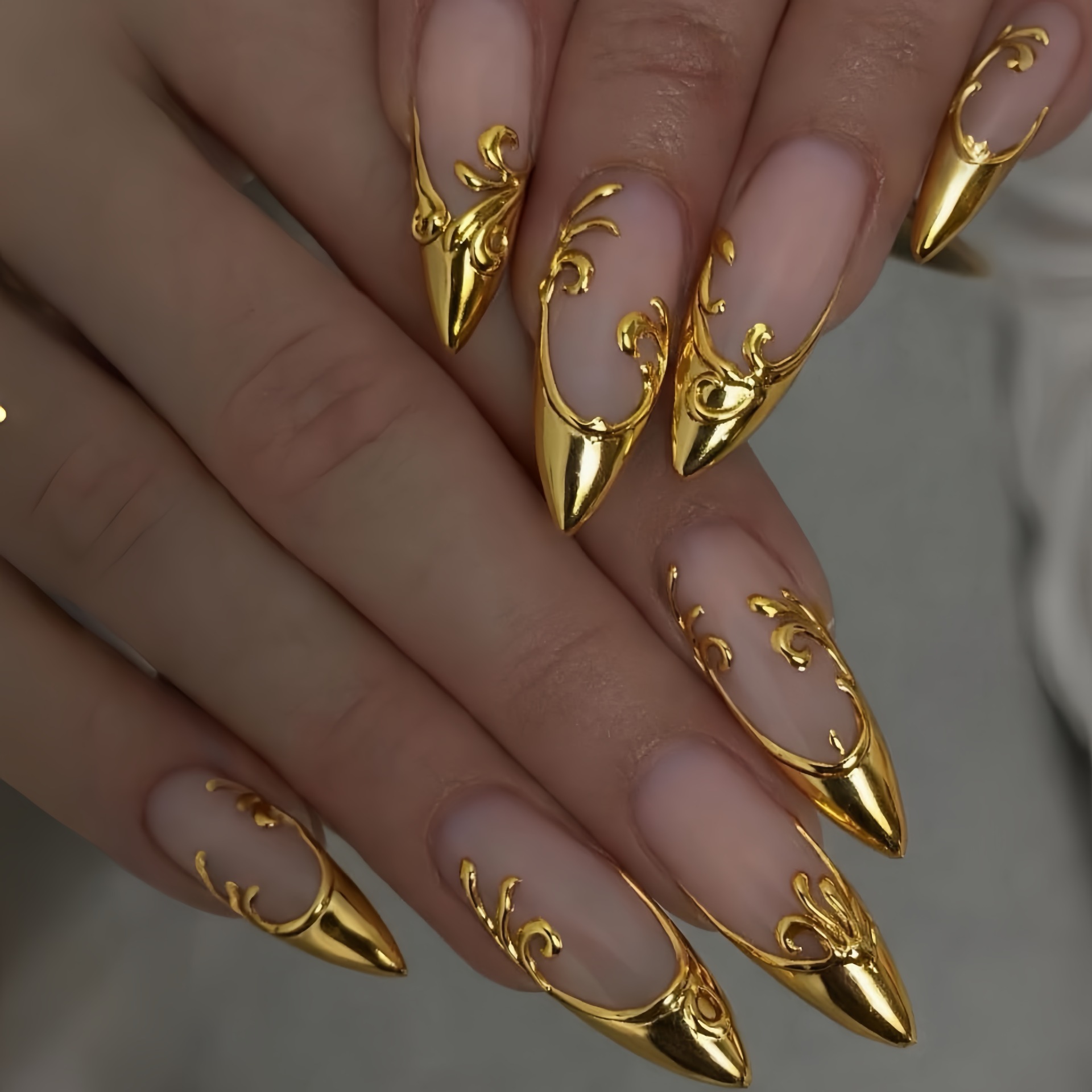 Press On Nail Set - 3D fake nails for women girls