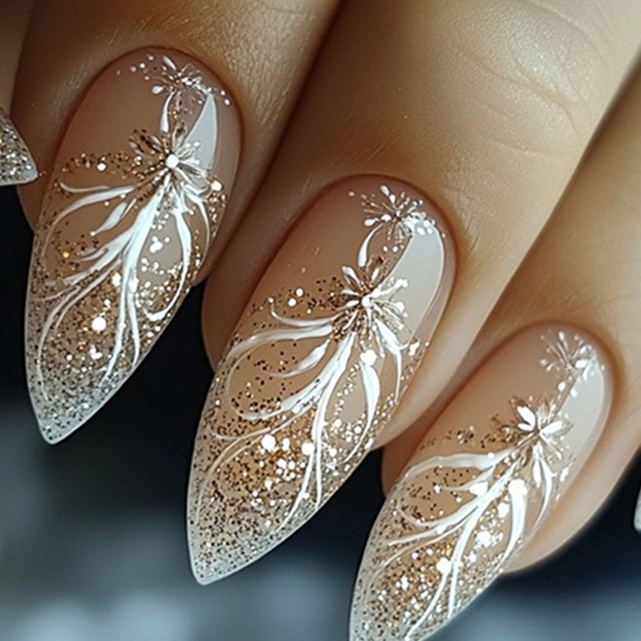 Press On Nail Set - 24pcs/set Short Medium fake nails for