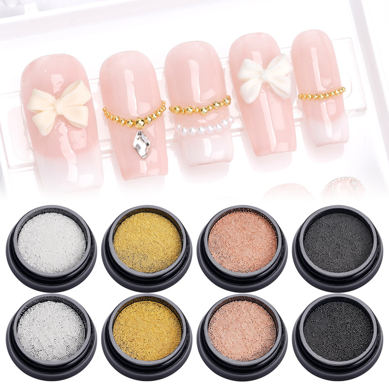 Nail Art Rose Gold - 10G/Box 0.4MM 0.6MM Rose Gold Silver