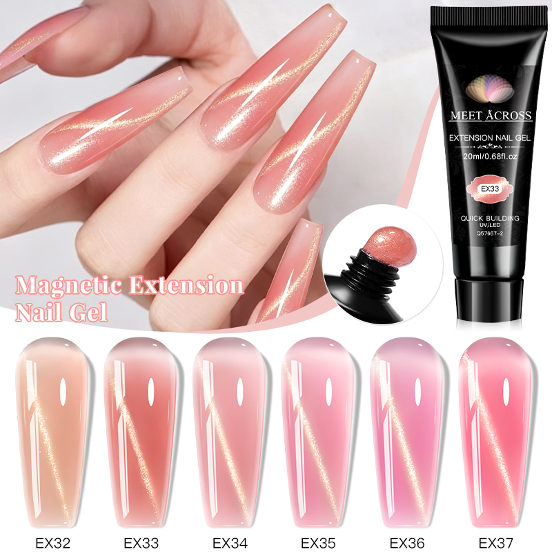 Nail Art Extension Cat Eye - 20ml Nude Pink Magnetic Cat Eye