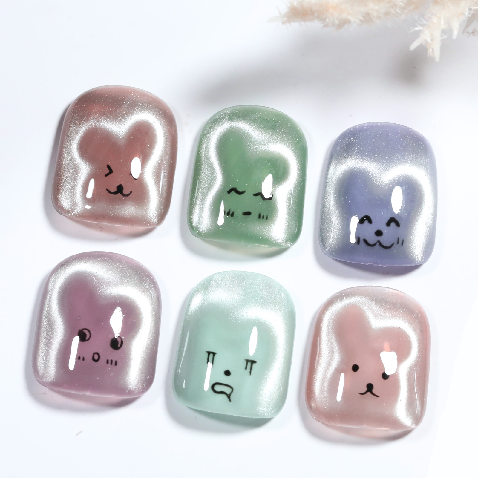 1/4Pcs Rabbit Bear Heart Shape - Nail Gel Polish Set recension och pris