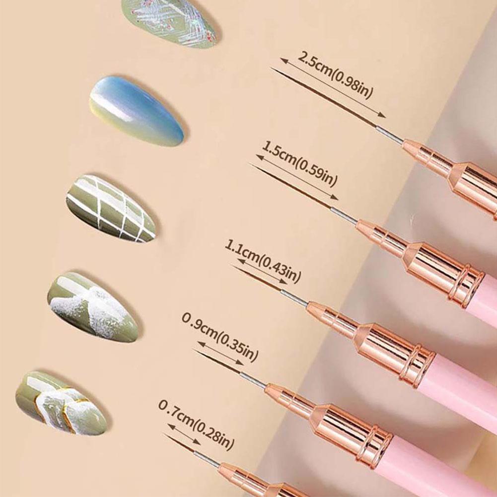 5PCS Nail Art Liner Brush Set  - Nail Gel Polish Set recension och pris