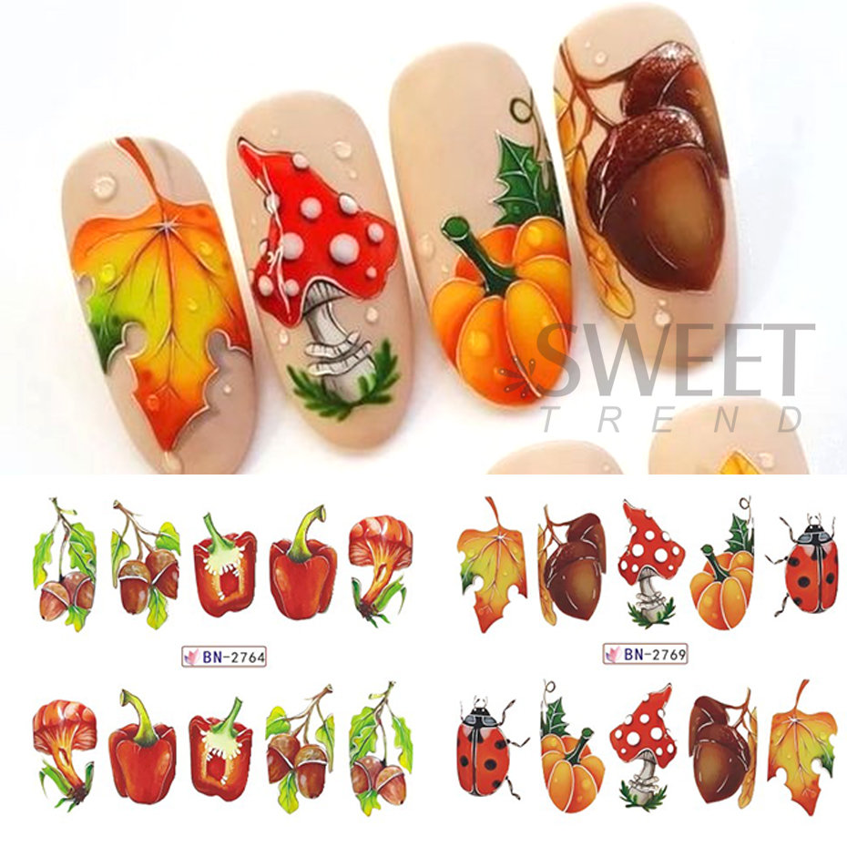 12pcs Autumn Nail Stickers Car - Nail Art France recension och pris