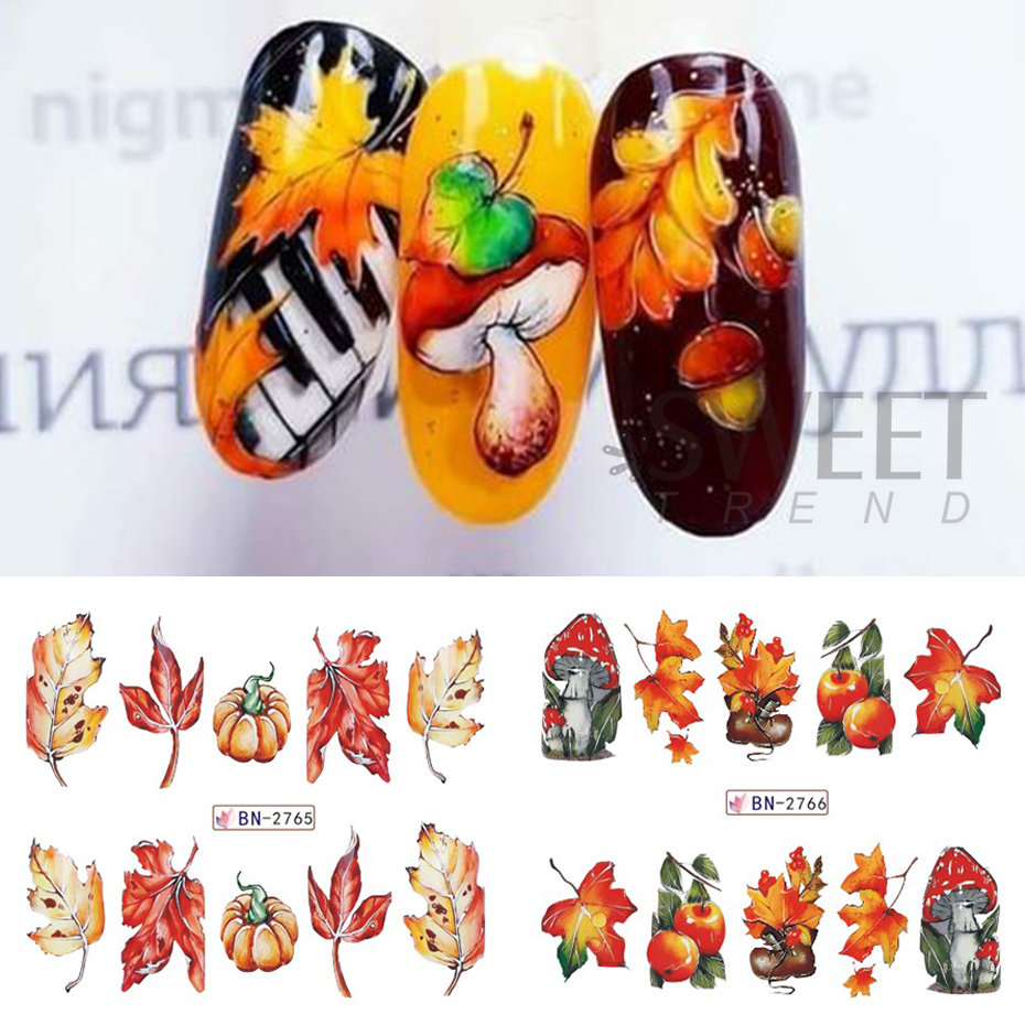 12pcs Autumn Nail Stickers Car - Nail Art France recension och pris