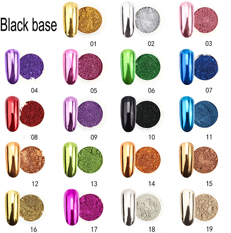 1 Box Metallic Glitter Nail Po - Nail Art Rose Gold recension och pris