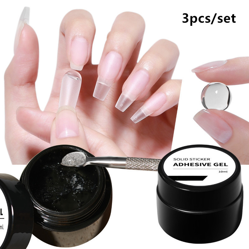 3pcs/set Solid Nail Tips Gel S - Nail Gel Polish Set recension och pris