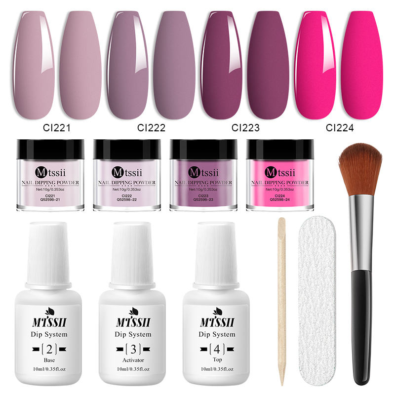10PCS/Set Dip Nails Powder Kit - Nail Glitter Chrome recension och pris