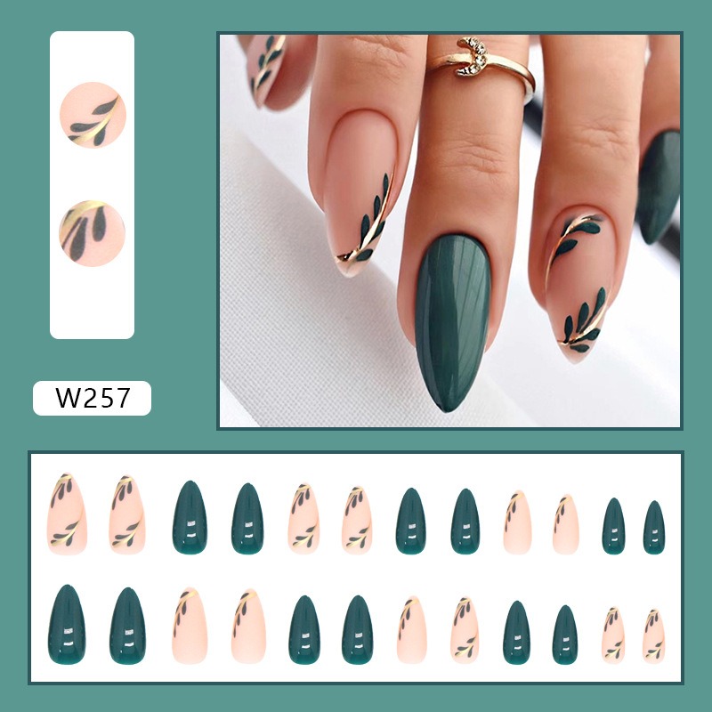 24P/Set Medium-length Almond P - Nail Art Simple recension och pris