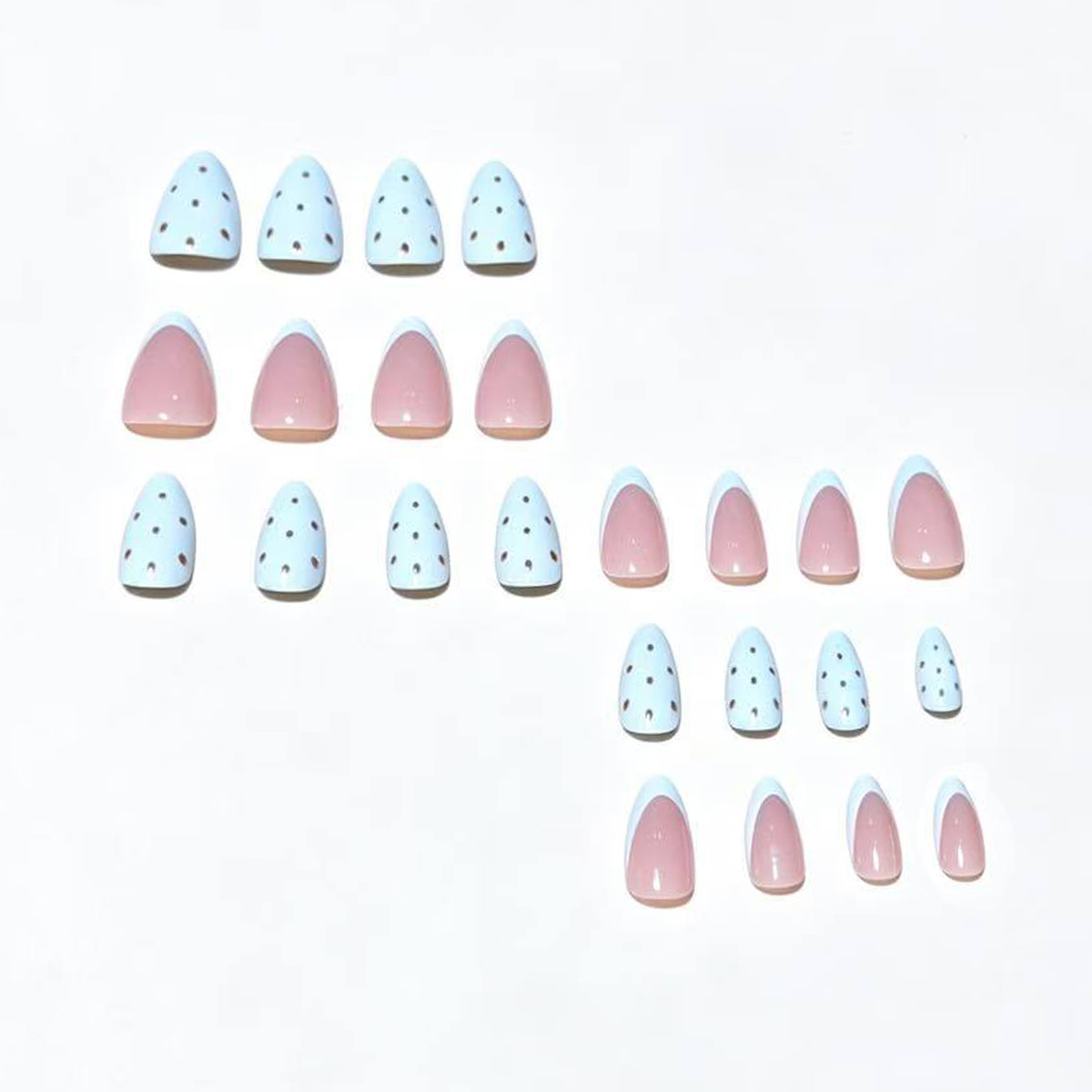 24Pcs French Tip Flower Nails  - Press On Nail Set recension och pris