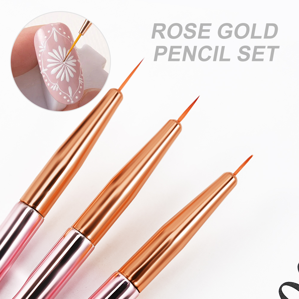 3/5Pcs/set Rose Gold  Nail Art - Nail Art Rose Gold recension och pris