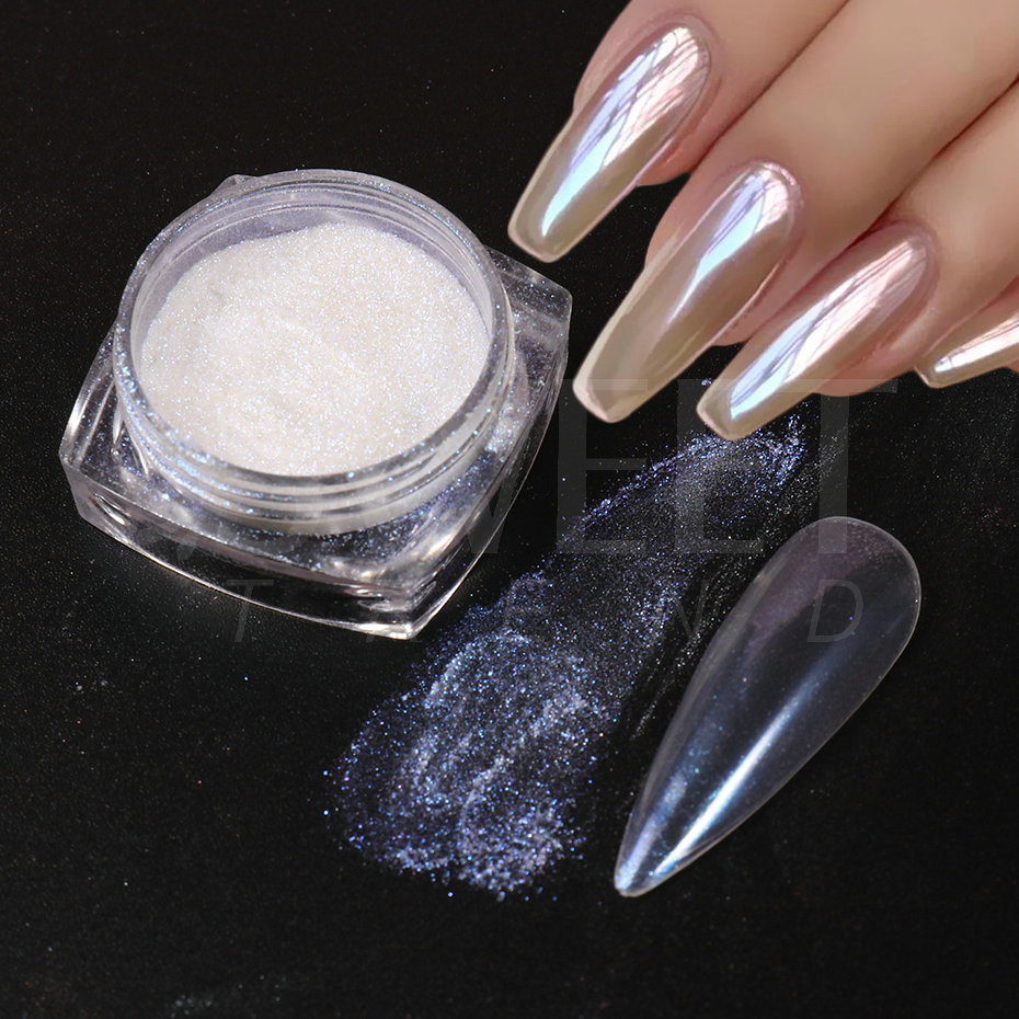 White Pearl Mirror Moonlight N - Nail Glitter Chrome recension och pris