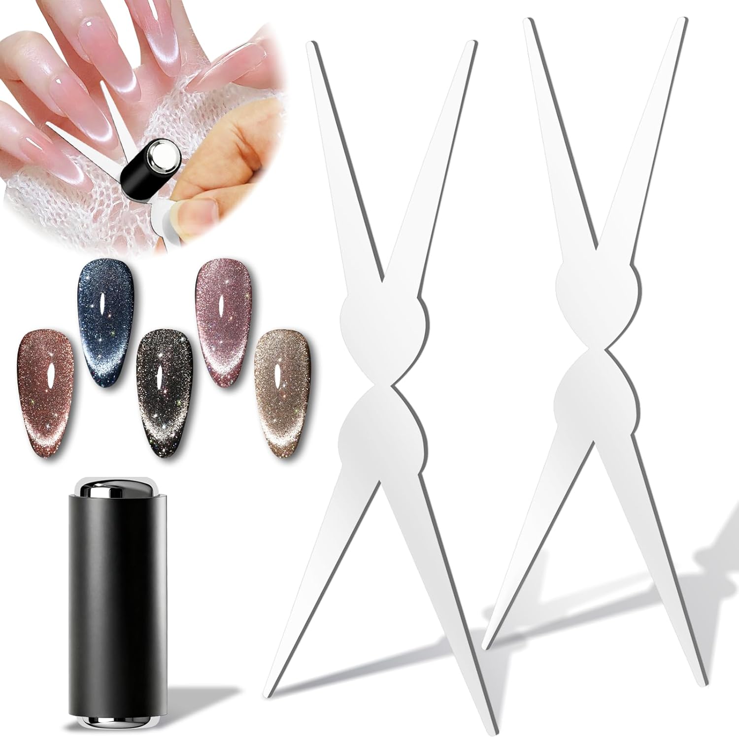3D Double Headed Nails French  - Nail Gel Polish Set recension och pris