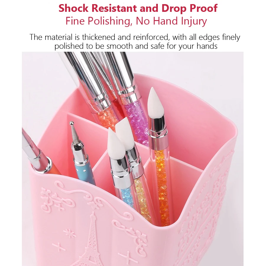 4-Compartment Nail Art Brush H - Nail Art Simple recension och pris