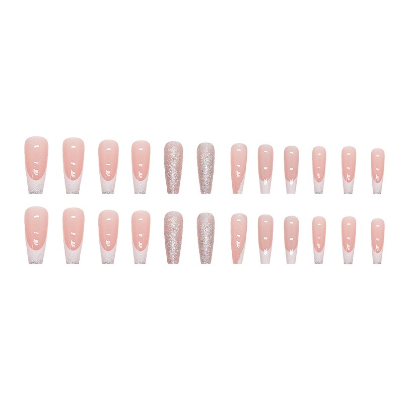 24Pcs/Set Long Ballet Fake Nai - Nail Art Simple recension och pris