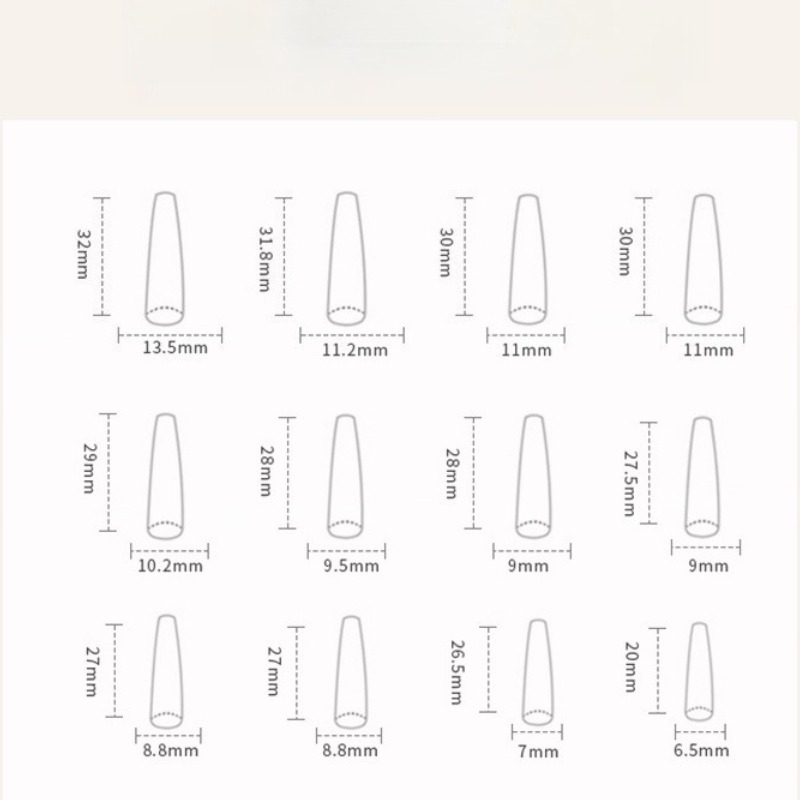 24Pcs/Set Long Ballet Fake Nai - Nail Art Simple recension och pris