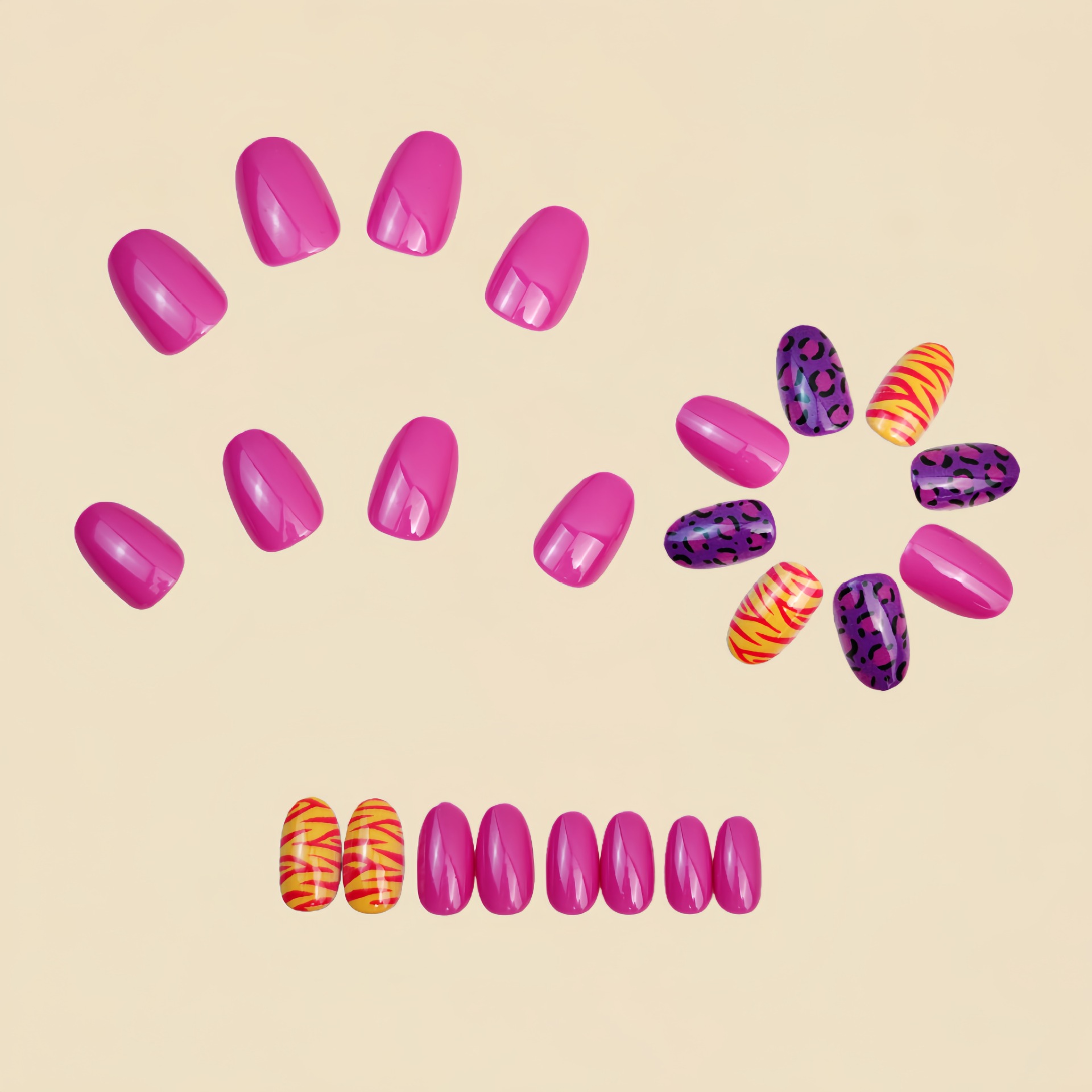 Short long fake nails for wome - Press On Nail Set recension och pris