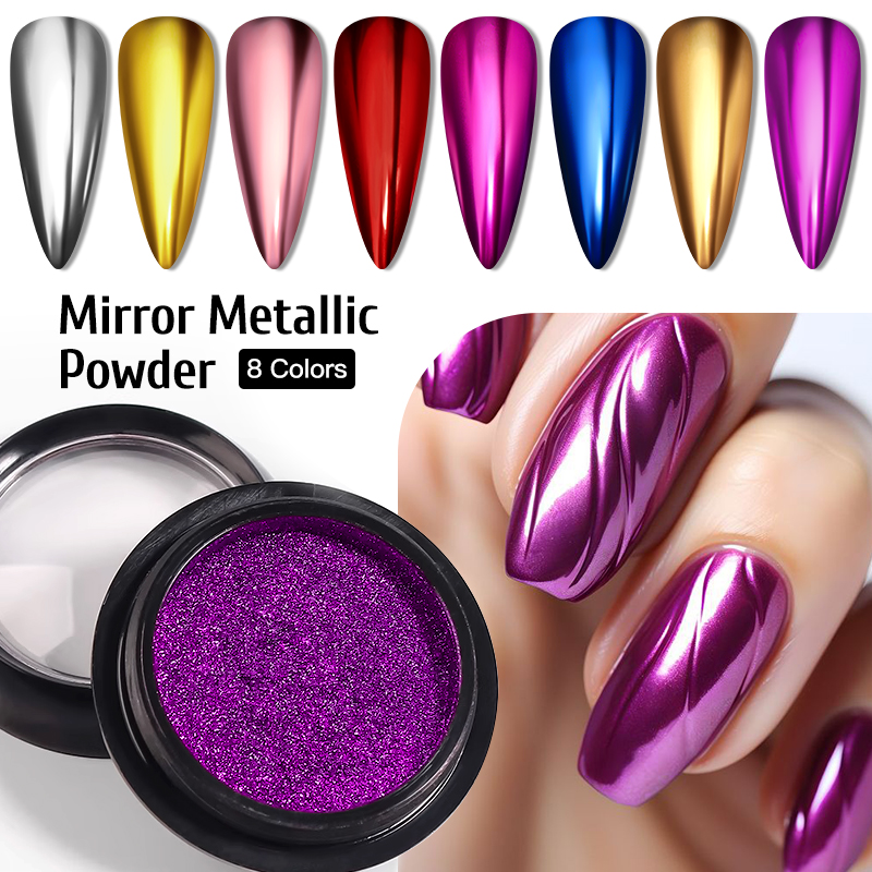 Metallic Gold Silver Mirror Po - Nail Art Rose Gold recension och pris