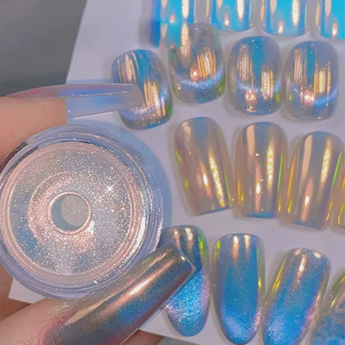1 Mermaid Aurora Color Chrome  - Nail Glitter Chrome recension och pris