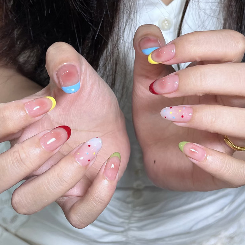 24Pcs Almond False Nails Sets  - Press On Nail Set recension och pris