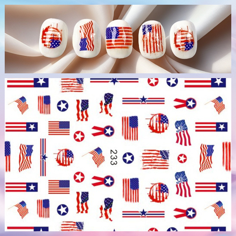1Sheet 4th of July Nail Sticke - Nail Art France recension och pris