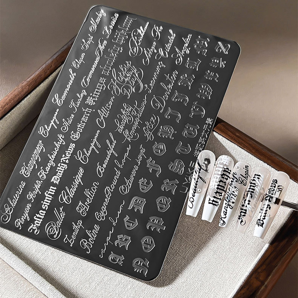 Gothic Cursive Letters Nail Ar - Nail Art Gothic recension och pris