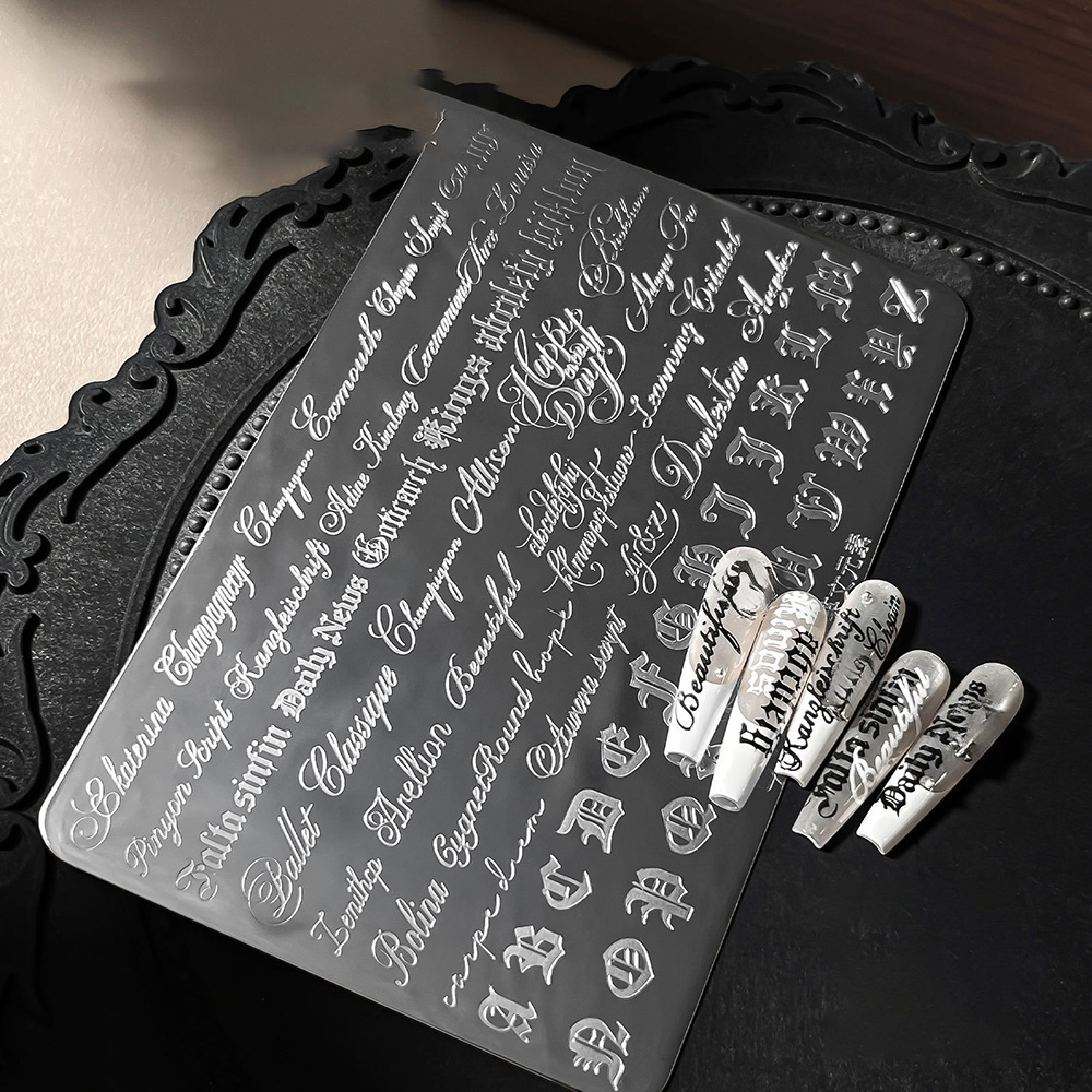 Gothic Cursive Letters Nail Ar - Nail Art Gothic recension och pris