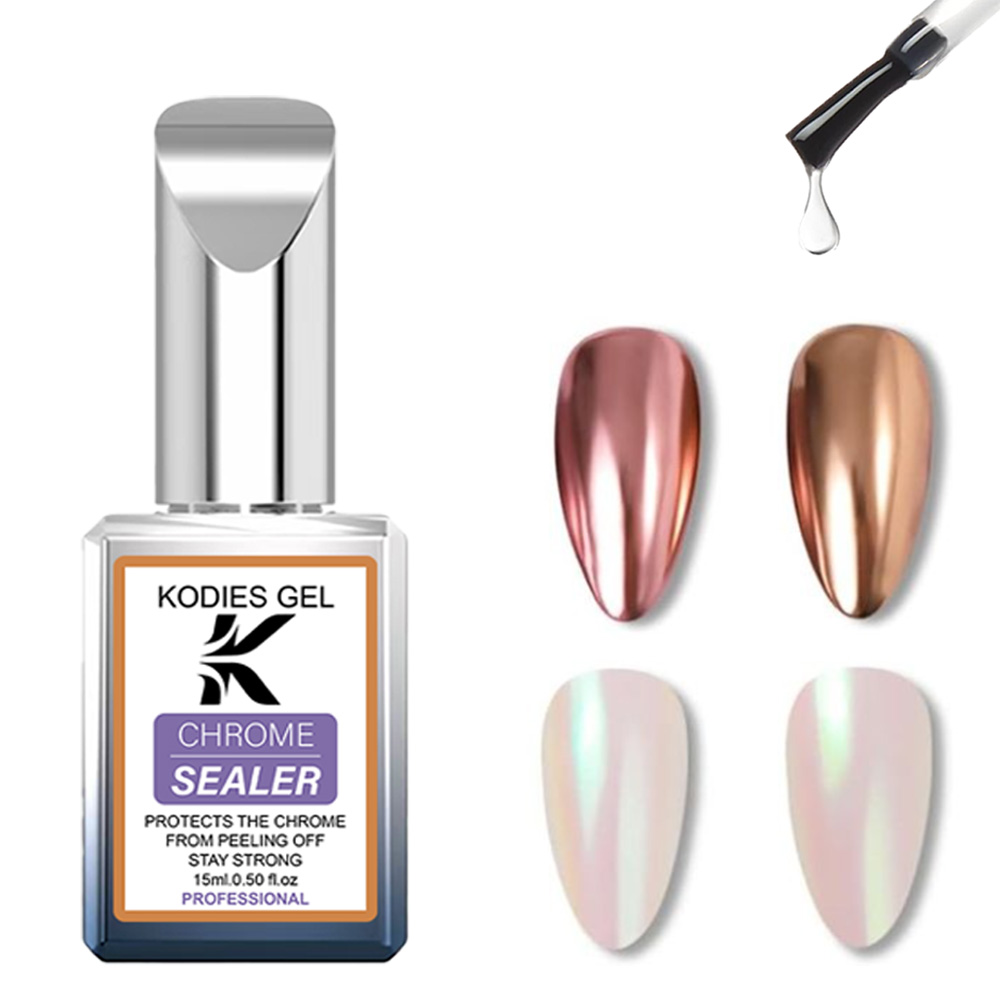 KODIES GEL Chrome Top Coat No  - Nail Glitter Chrome recension och pris