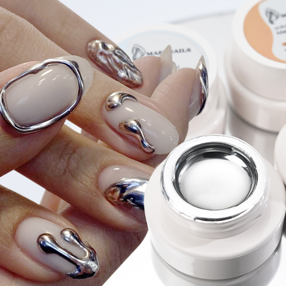 5ml Silver Gold Metallic Gel N - Nail Glitter Chrome recension och pris