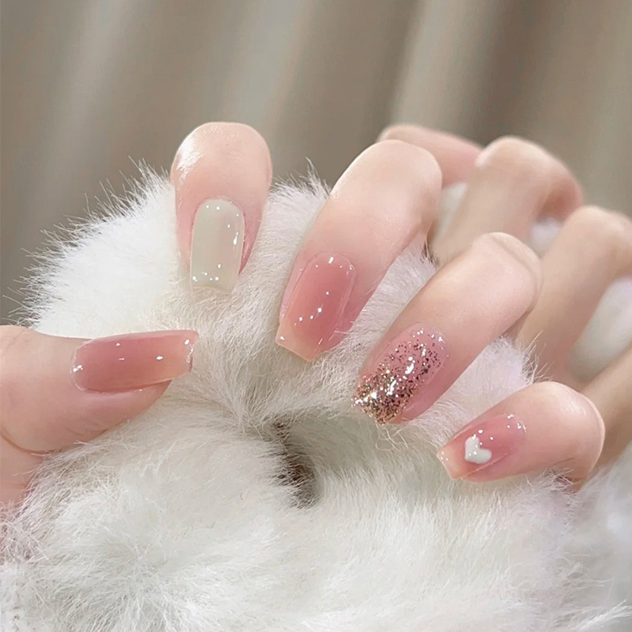 24pcs/set Short Medium fake na - Press On Nail Set recension och pris
