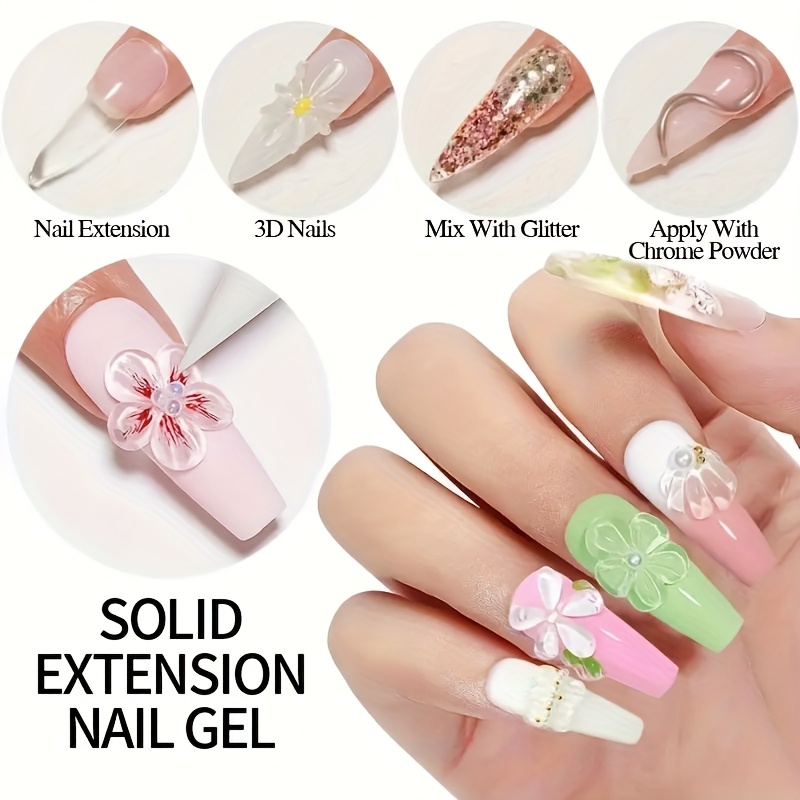 100g Clear Non-Stick Hand Exte - Nail Gel Polish Set recension och pris