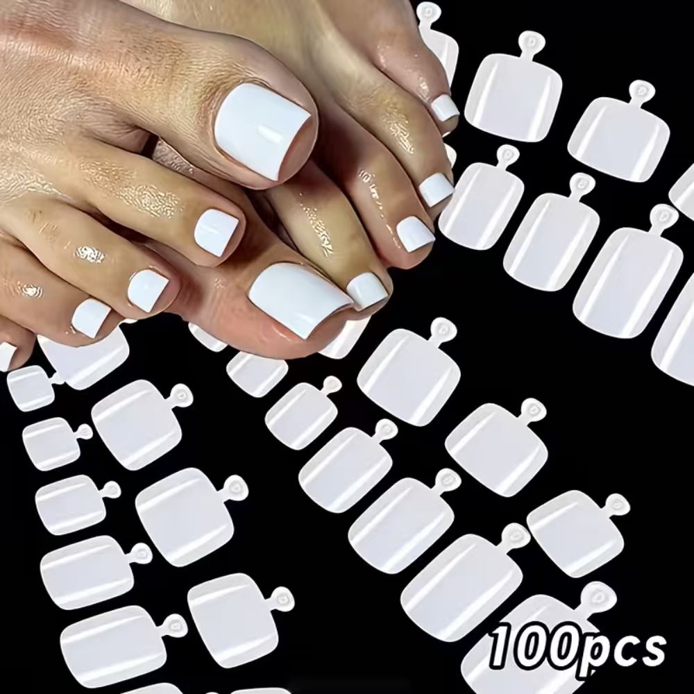 100pcs/Box French Tip Press-On - Press On Nail Set recension och pris