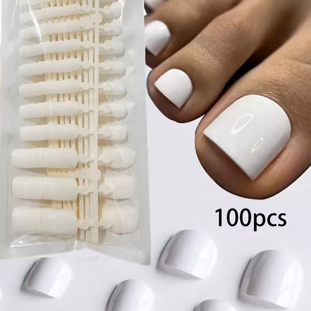 100pcs/Box French Tip Press-On - Press On Nail Set recension och pris