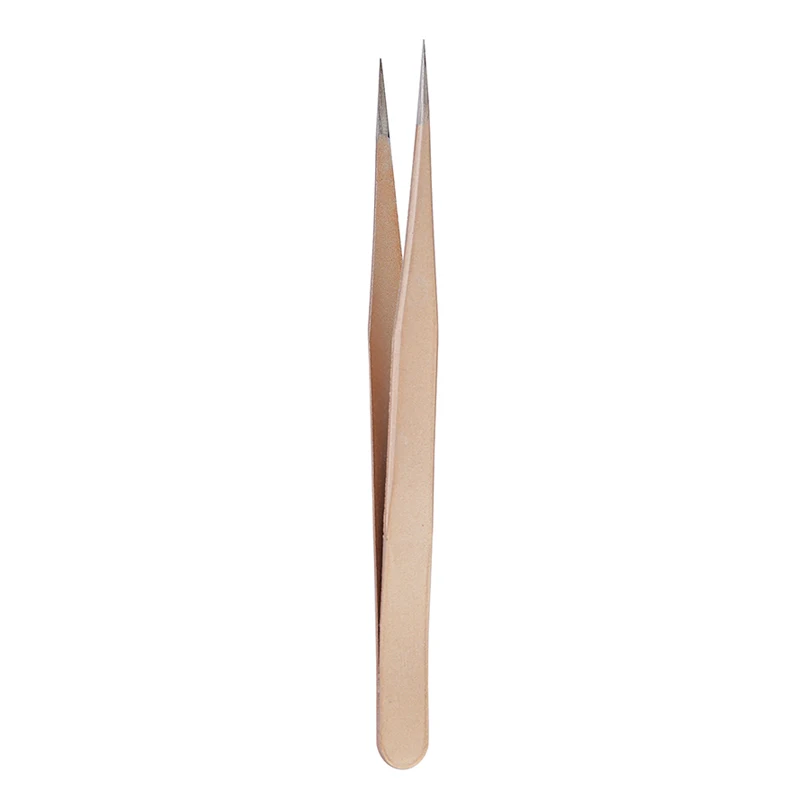 1Pc Straight Tweezer in Champa - Nail Art Rose Gold recension och pris