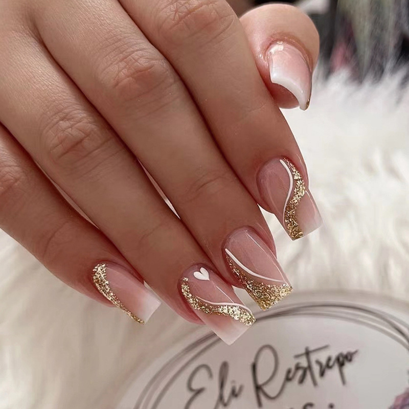 Short Medium fake nails for wo - Press On Nail Set recension och pris