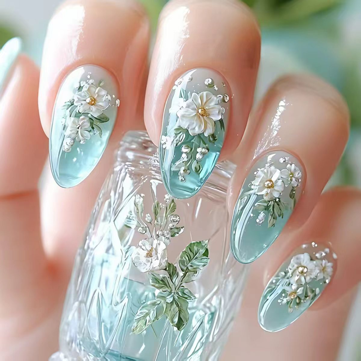Medium fake nails for women gi - Press On Nail Set recension och pris