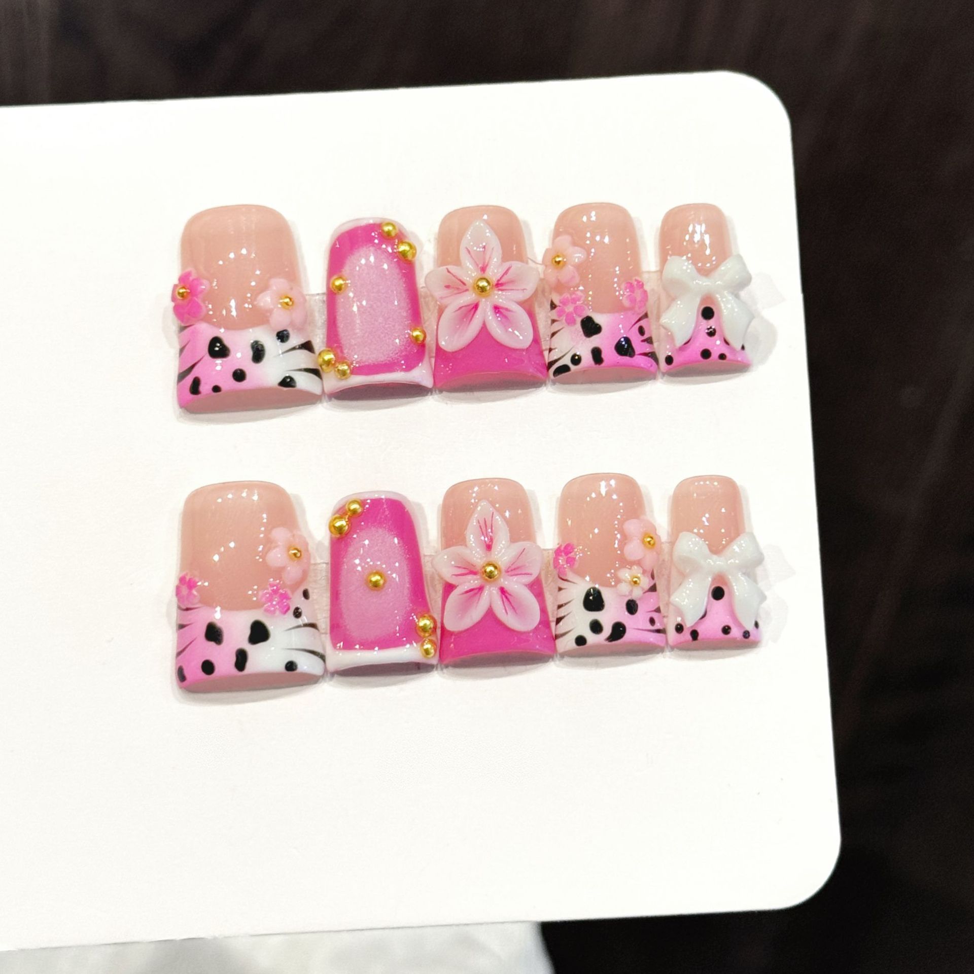 10pcs Ocean Style Fake Nails D - Press On Nail Set recension och pris