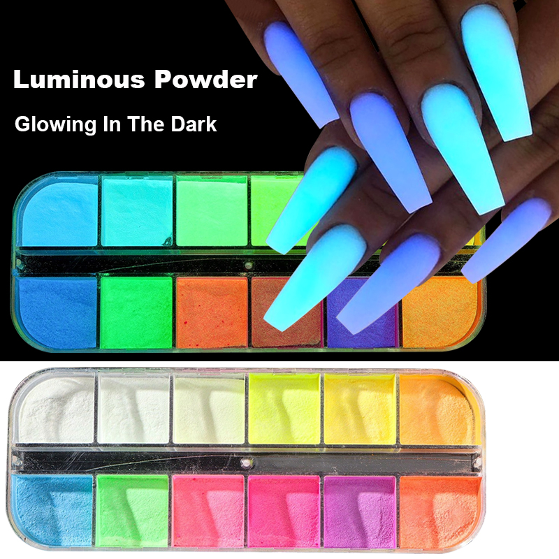2 Box Neon Rainbow Nail Pigmen - Nail Glitter Chrome recension och pris