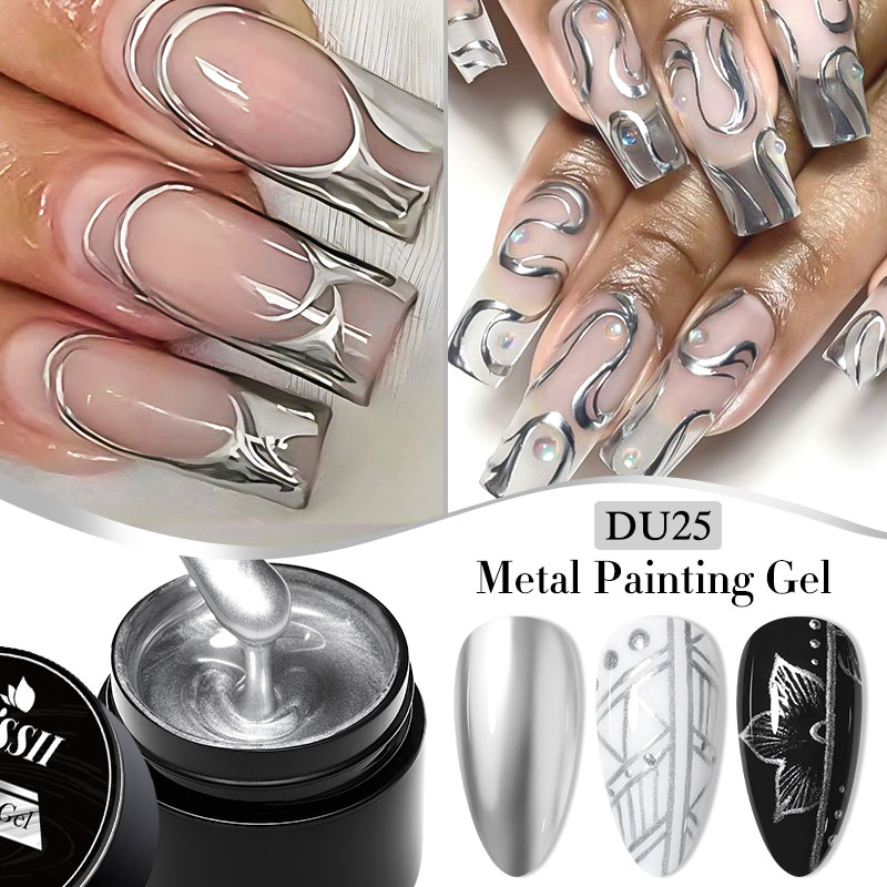 8ml Metal Painting Gel Nail Po - Nail Art Rose Gold recension och pris