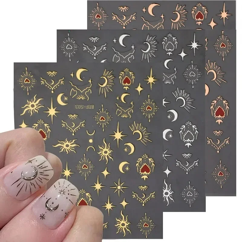 3 sheets1 pack ，3D stickers, n - Nail Art Rose Gold recension och pris