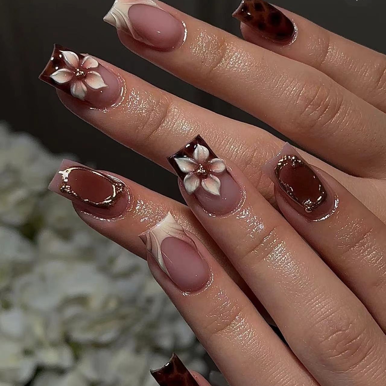 Short square fake nails for wo - Press On Nail Set recension och pris