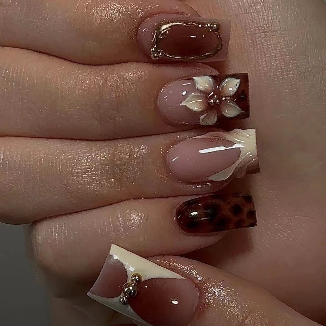 Short square fake nails for wo - Press On Nail Set recension och pris