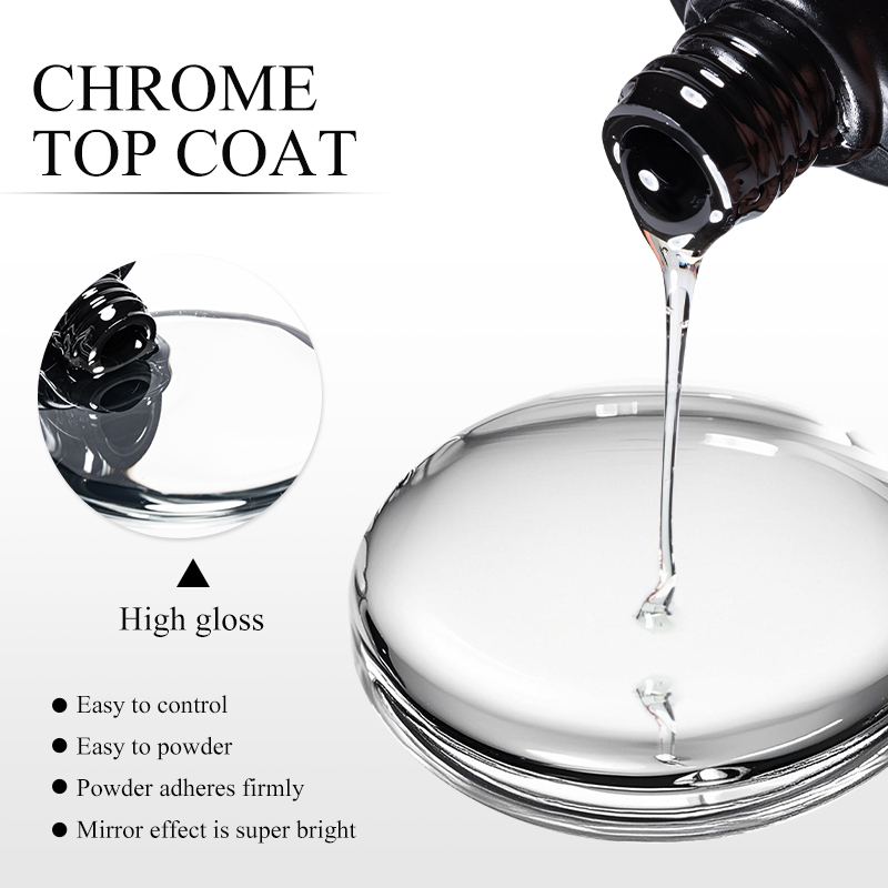 7ML Chrome Top Coat For Mirror - Nail Glitter Chrome recension och pris
