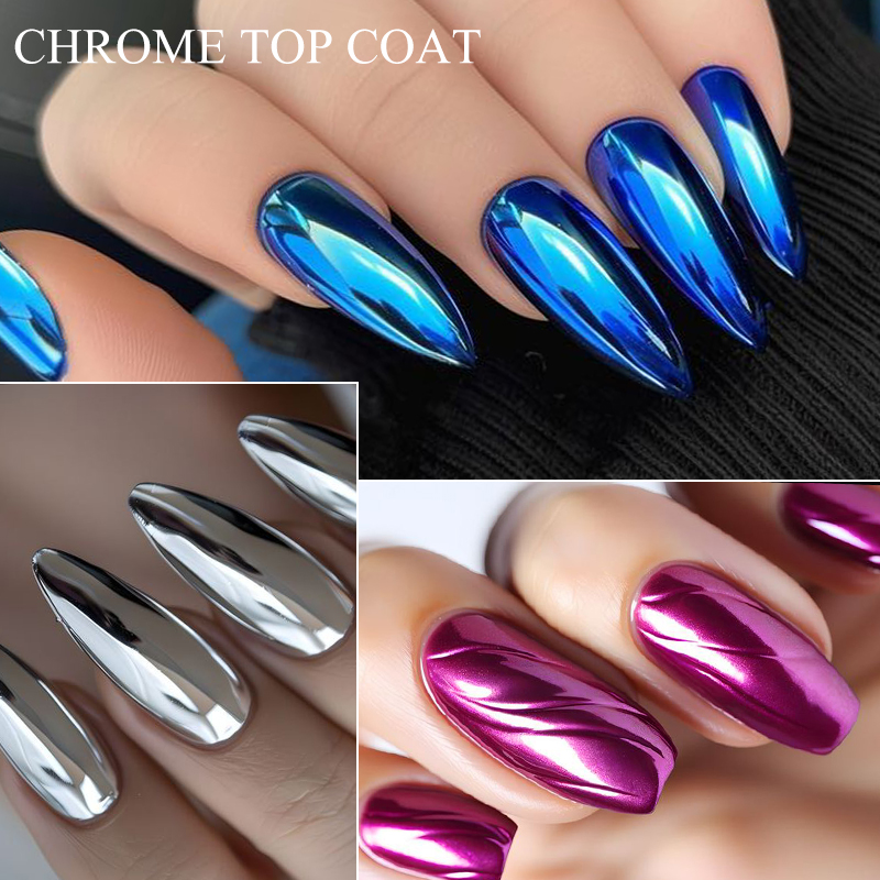 7ML Chrome Top Coat For Mirror - Nail Glitter Chrome recension och pris