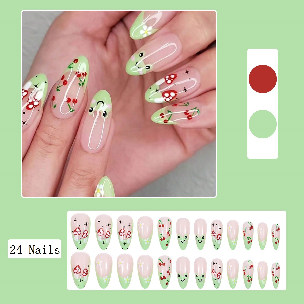 Lovely Cherry Press on Nails F - Press On Nail Set recension och pris